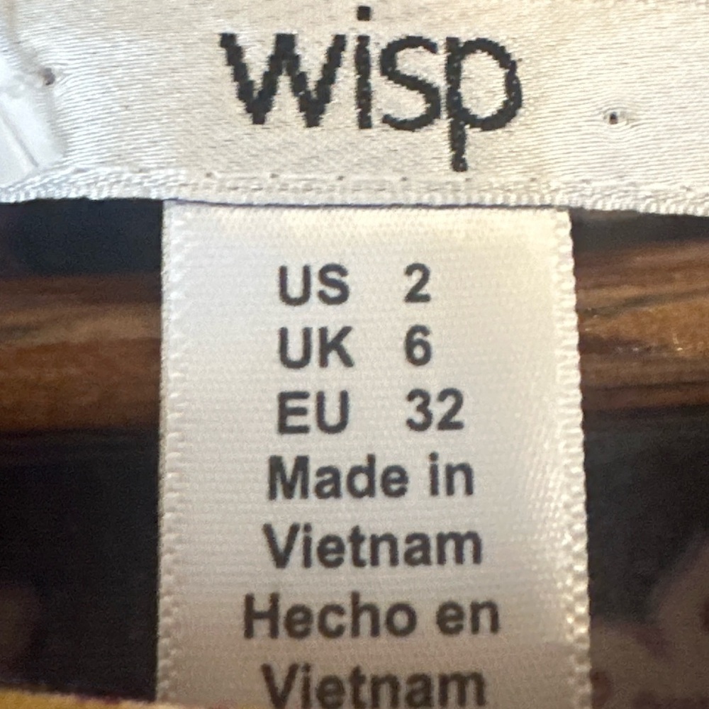 Wisp Floral Border Print Keyhole Shift Dress Purple Gold Size 2 Boho - Picture 5 of 8